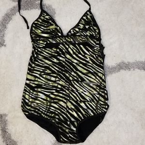 Zebra print ,Slitted, Dancer Bodysuit